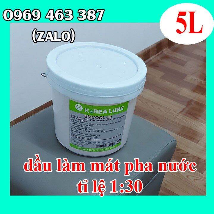 Dầu làm mát can 5L pha nước tỉ lệ 1:30 dùng cho máy cắt nhôm, máy phay,...
