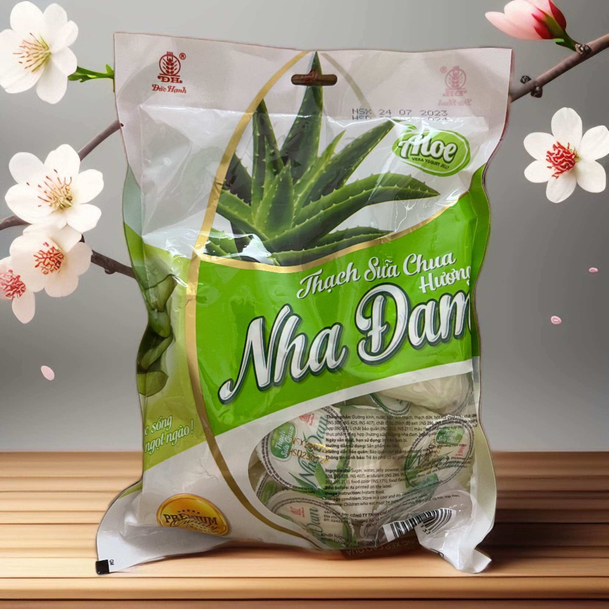 THẠCH SỮA CHUA NHA ĐAM ĐỨC HẠNH TÚI 400gr