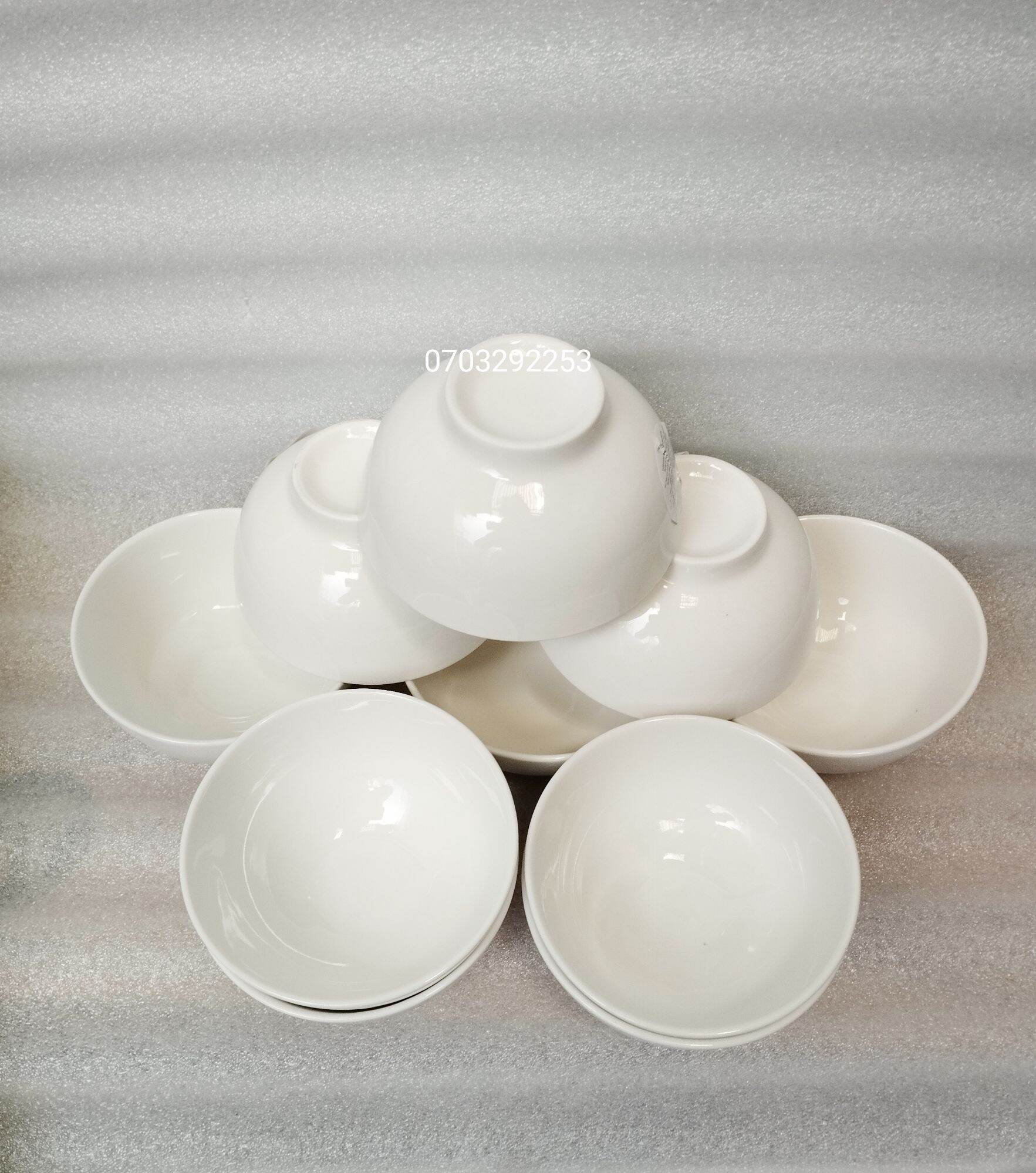 combo 6 chén cơm sứ trắng 11cm