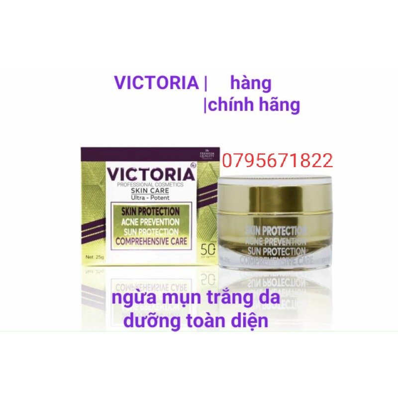 Kem ngăn mụn mờ thâm dưỡng da cao cấp victoria_25g