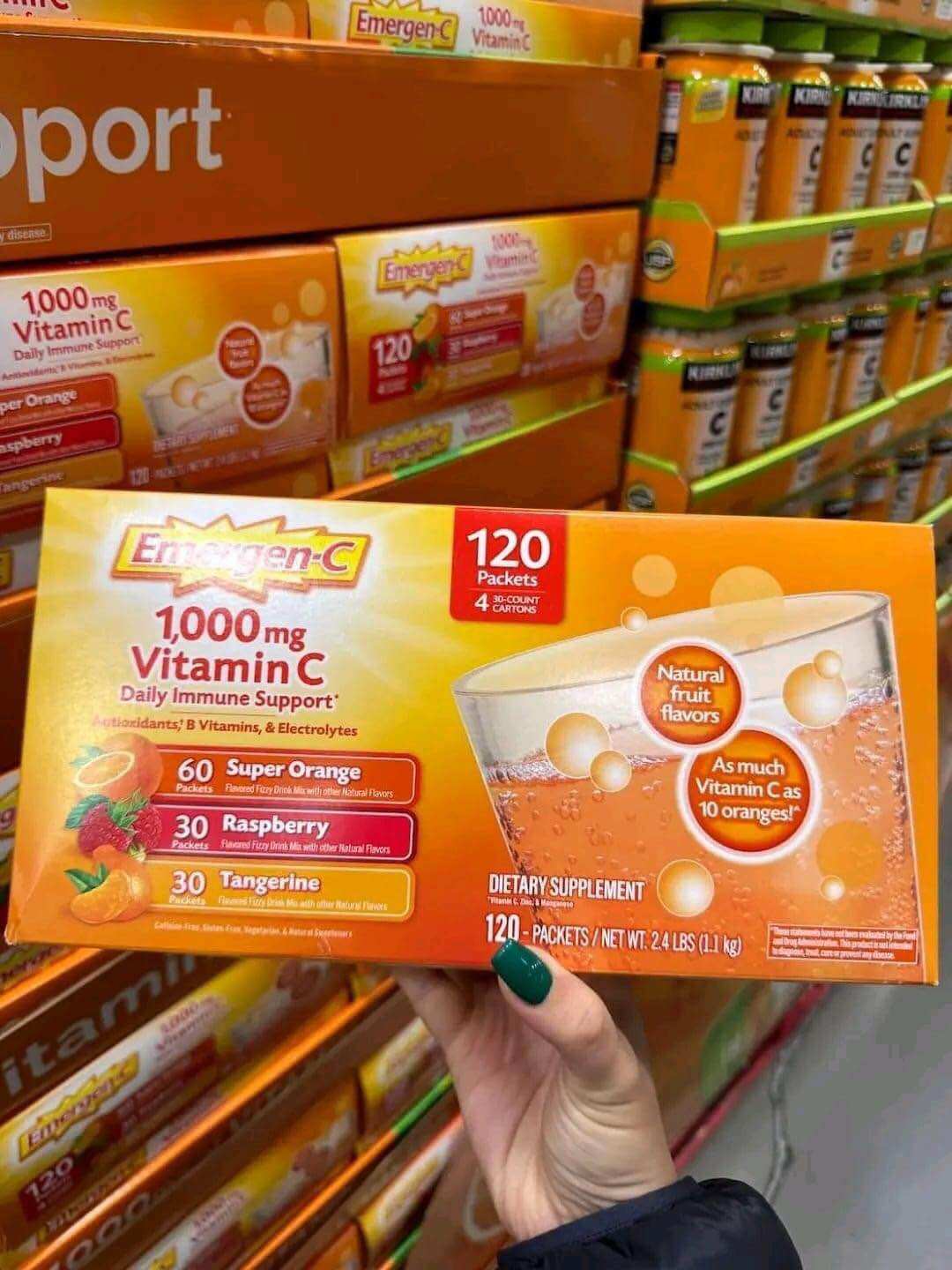 Emergen c 1000mg vitamin c 120gói của mỹ