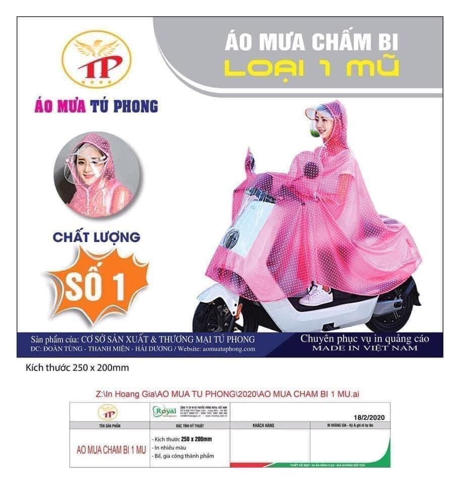 Áo mưa chấm bi cao cấp