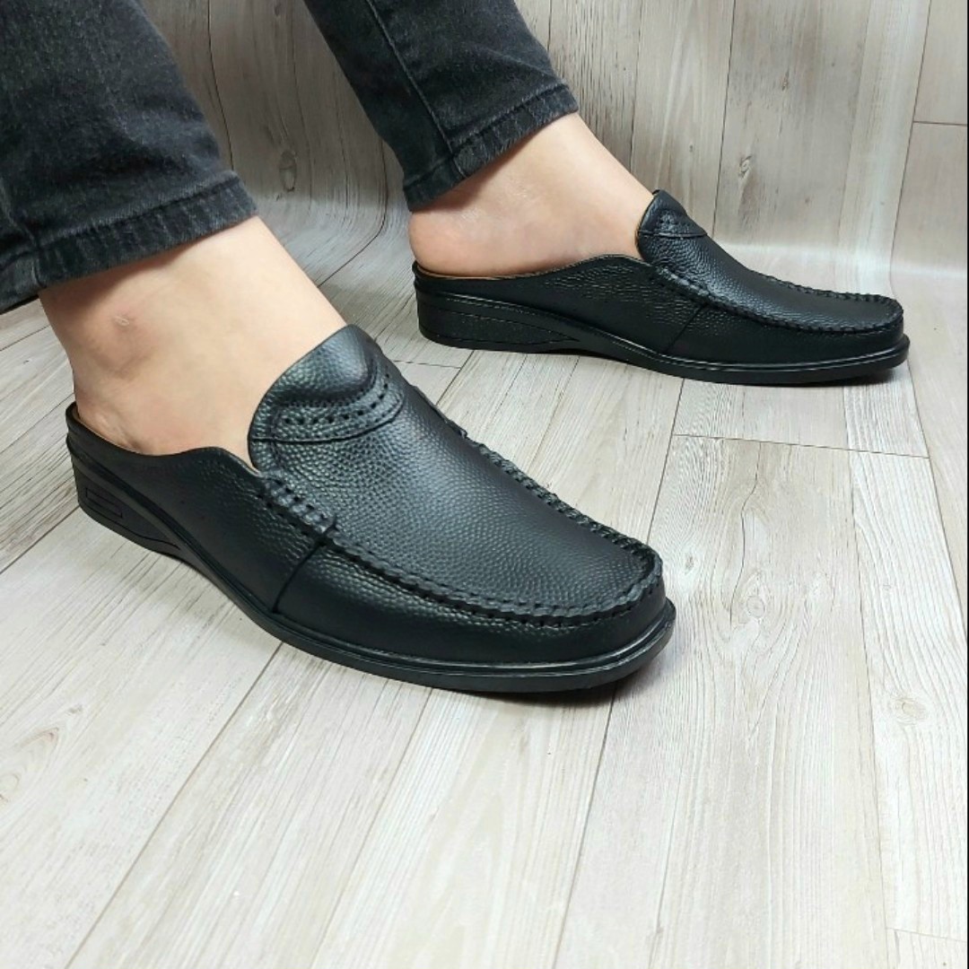 Giày sục nam da bò cao cấp 715đen giày sapo nam đẹp 2023