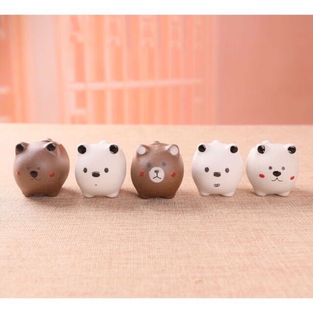 Set 5 chậu gấu trang trí