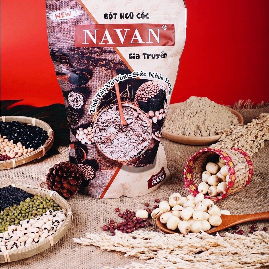 Bột ngũ cốc navan gia truyền 7 vị - ngũ cốc lợi sữa giảm cân