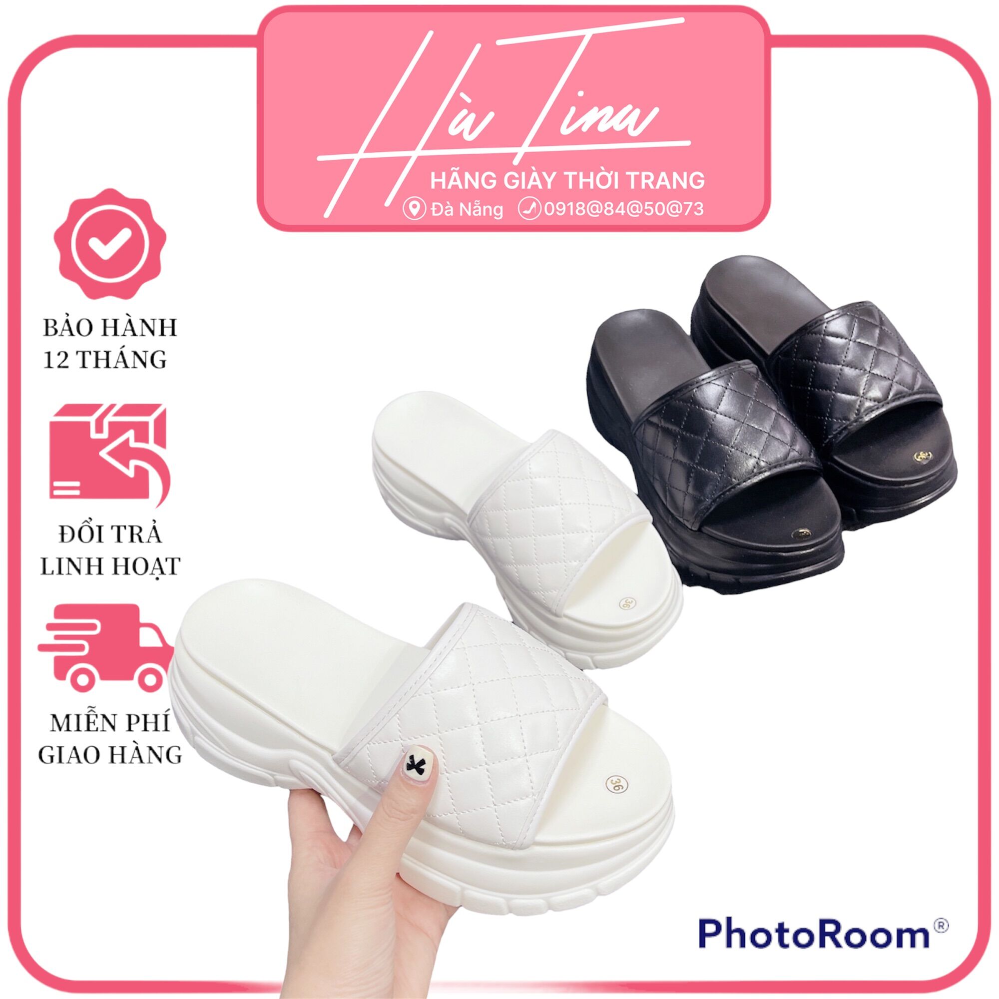 Dép bánh mỳ nữ dép đế cao 6-7 phân