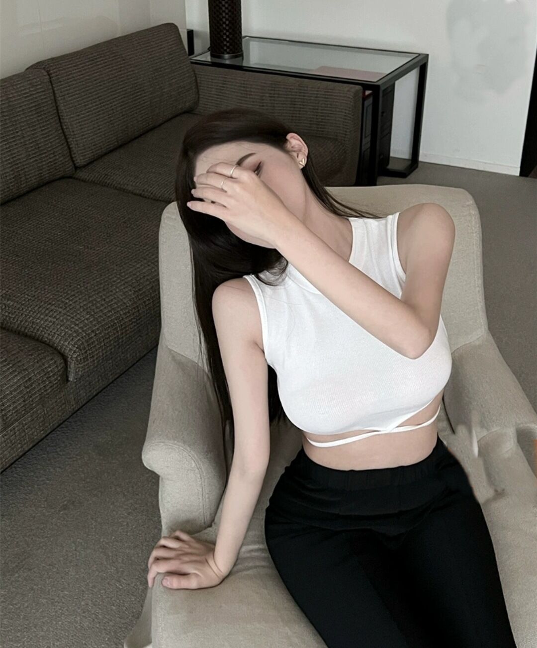 Áo Croptop Thun Gân Buộc Dây Chéo Eo _ Áo Ba Lỗ Nữ Basic (CAM KẾT DÀY DẶN)