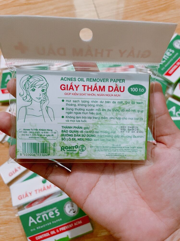 Giấy thấm dầu Acnes Oil Remover 100 tờ