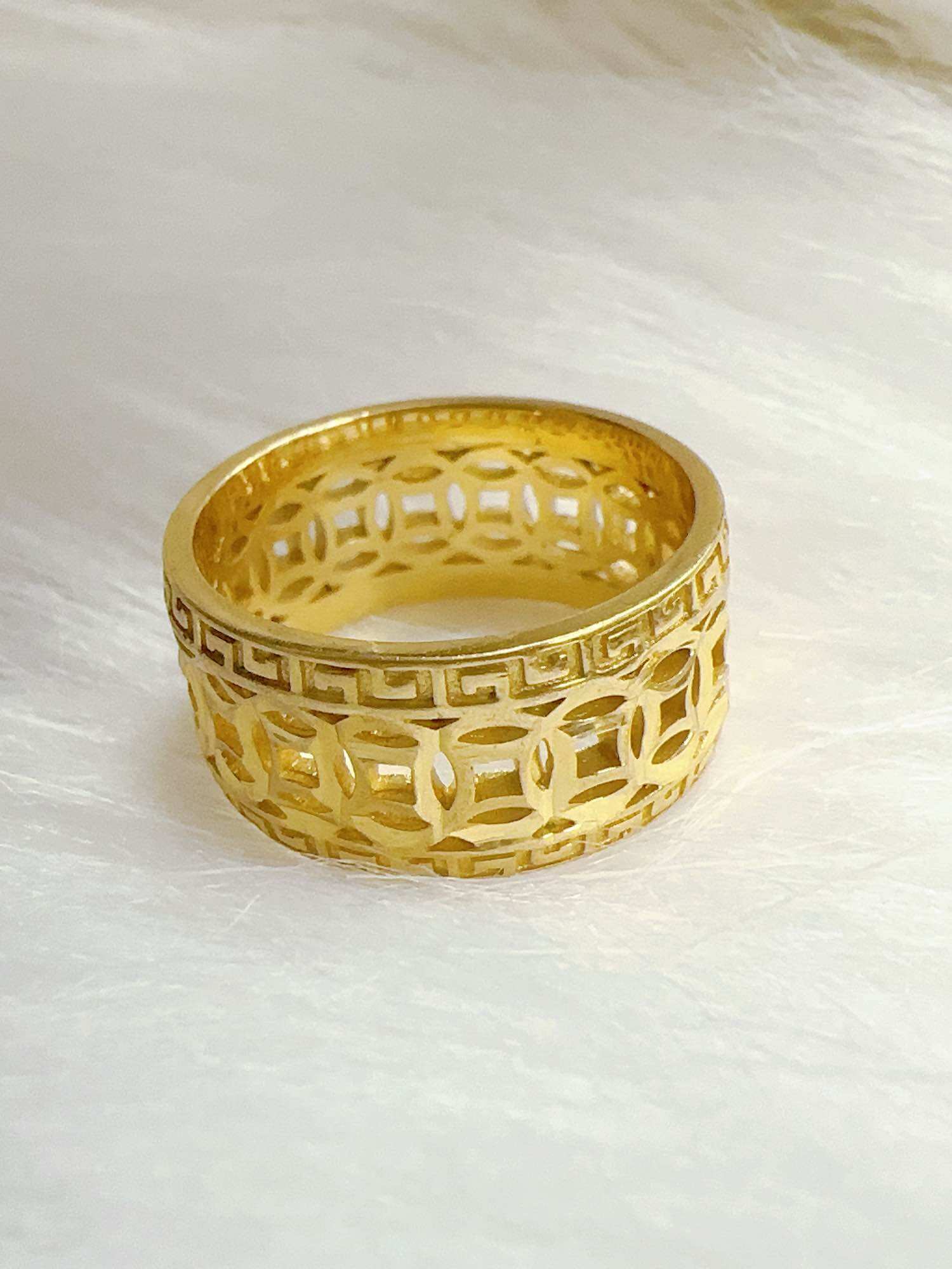 Nhẫn đồng vang kim tien viền