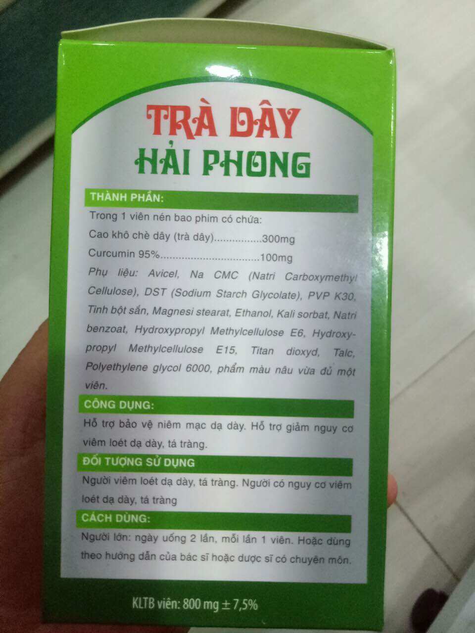 [HCM]Viên Dạ Dày Trà Dây HP ( Mẫu new 2022 )