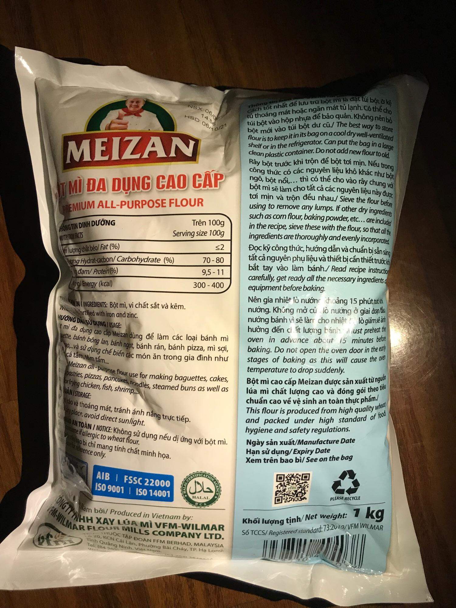 Bán sỉ 5 kg bột mỳ đa dụng MEIZAN từ nguồn lúa mỳ thượng hạng