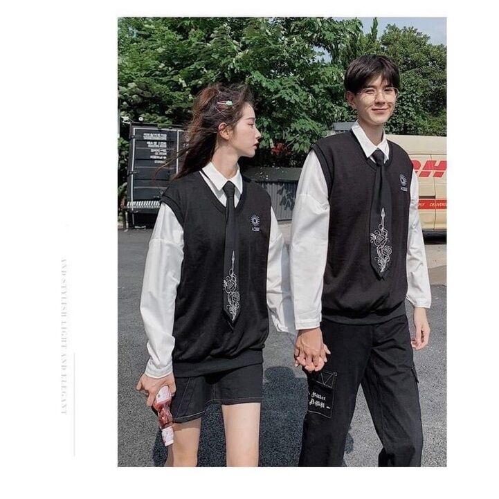 Áo gile AC,áo gile Nam Nữ cực dễ mix áo,style Hàn đi học đi chơi