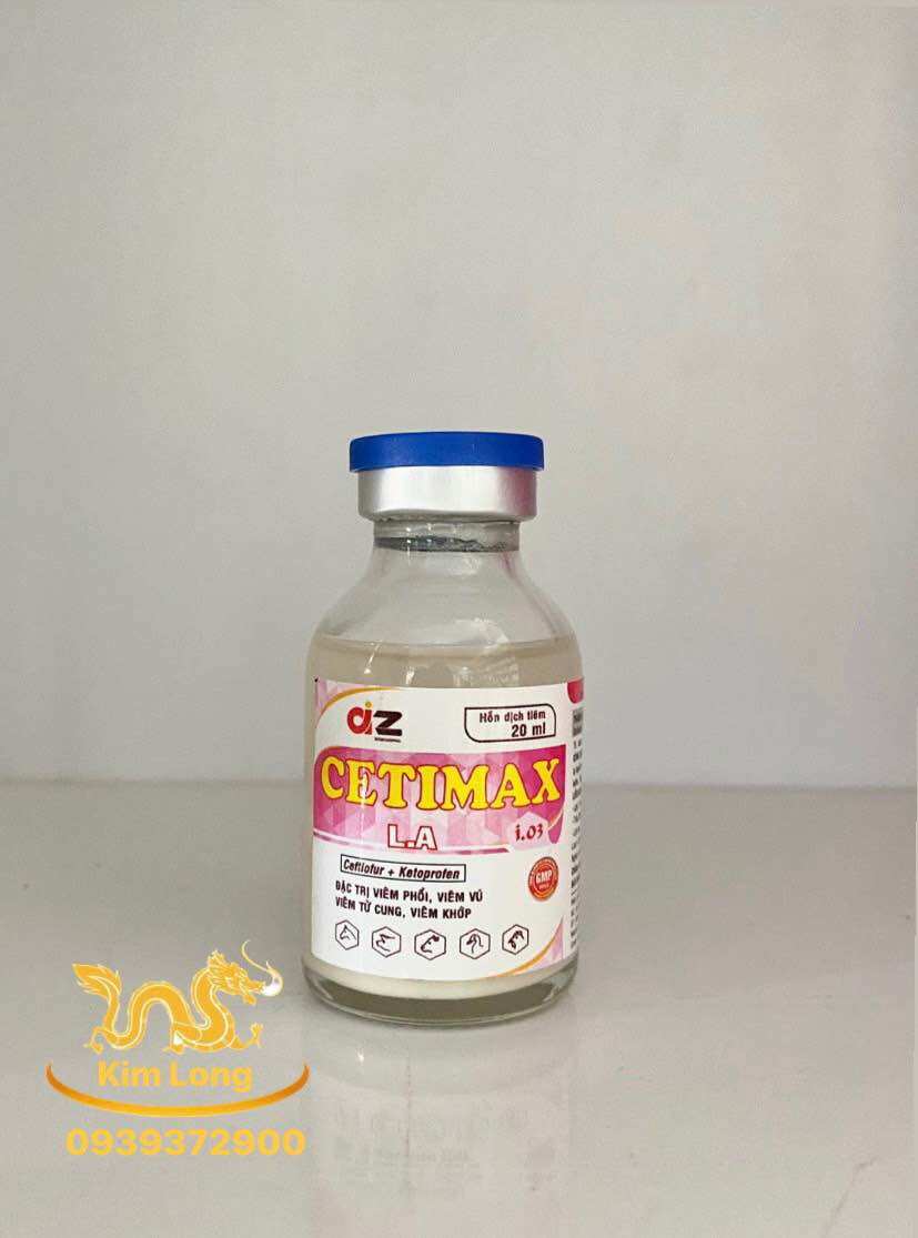 Cetimax l.a 20ml đăcc trii viêm phổi, viêm vú, viêm tử cung