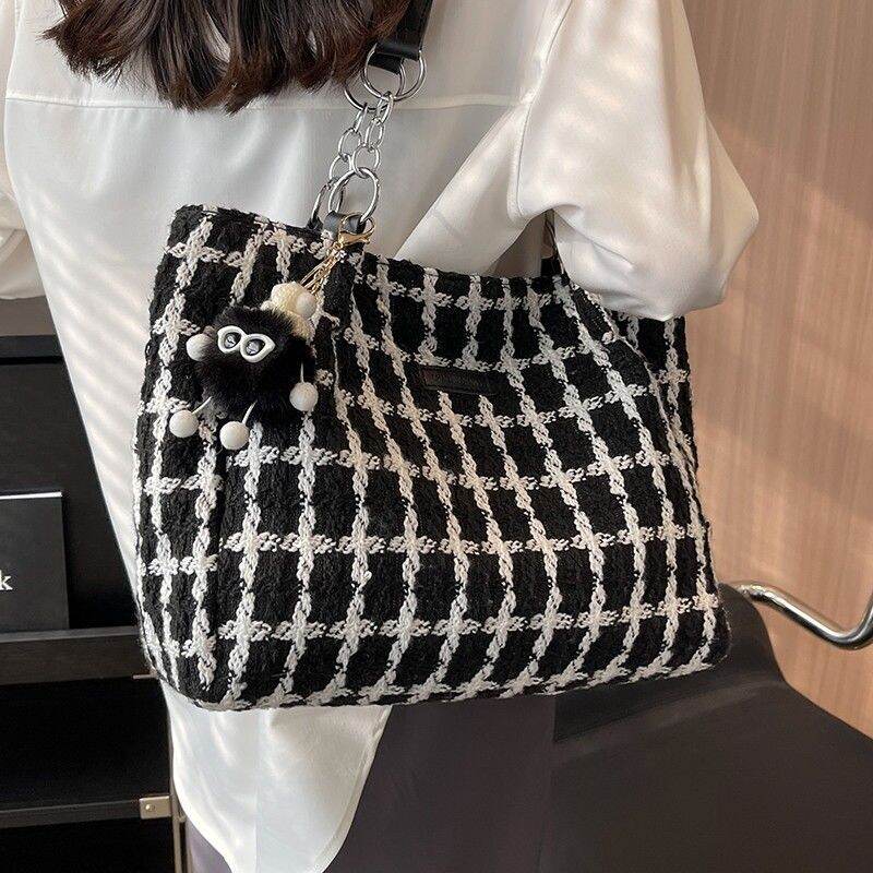 Túi Tote Nữ Mới 2024 Túi Xách Đeo Vai Dung Tích Lớn Thời Trang Thanh Lịch Cho Công Việc Thường Ngày Túi Tote Dệt Vải Canvas