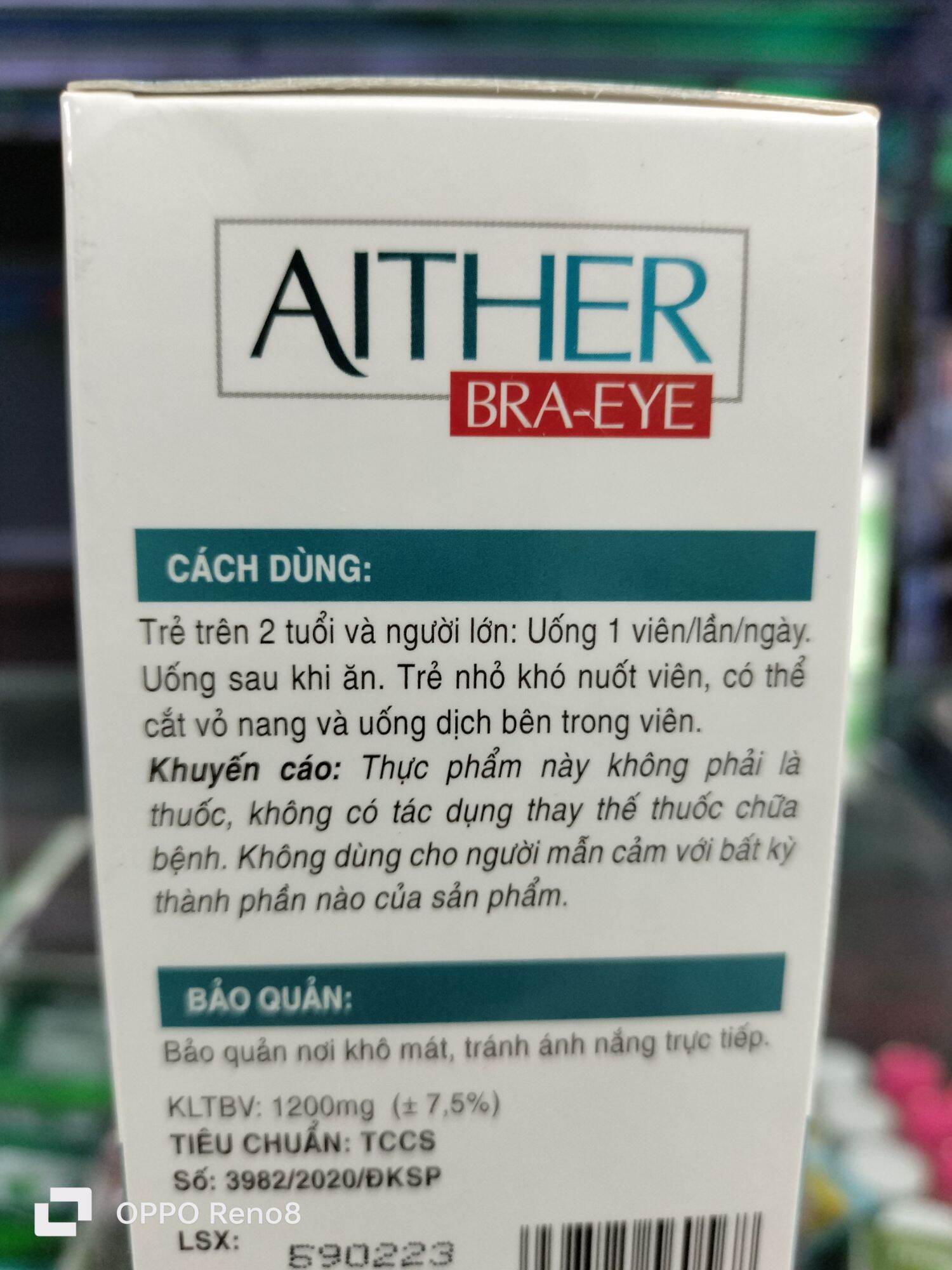 Viên uống bổ Mắt và Não AITHER BRA-EYE ( Hộp 30 viên)