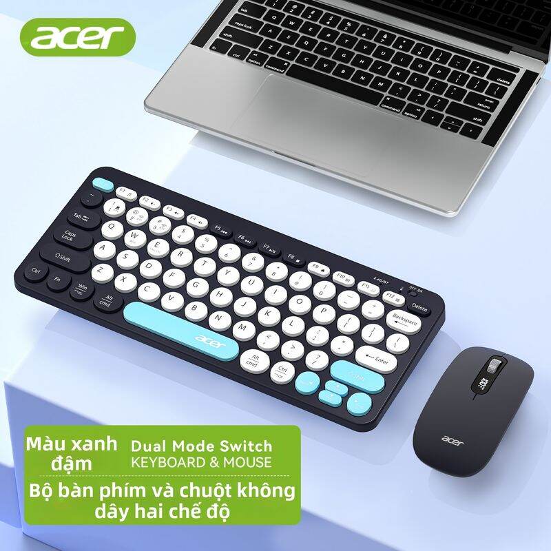 Bộ Bàn Phím và Chuột Bluetooth Không Dây với Sạc Im Lặng