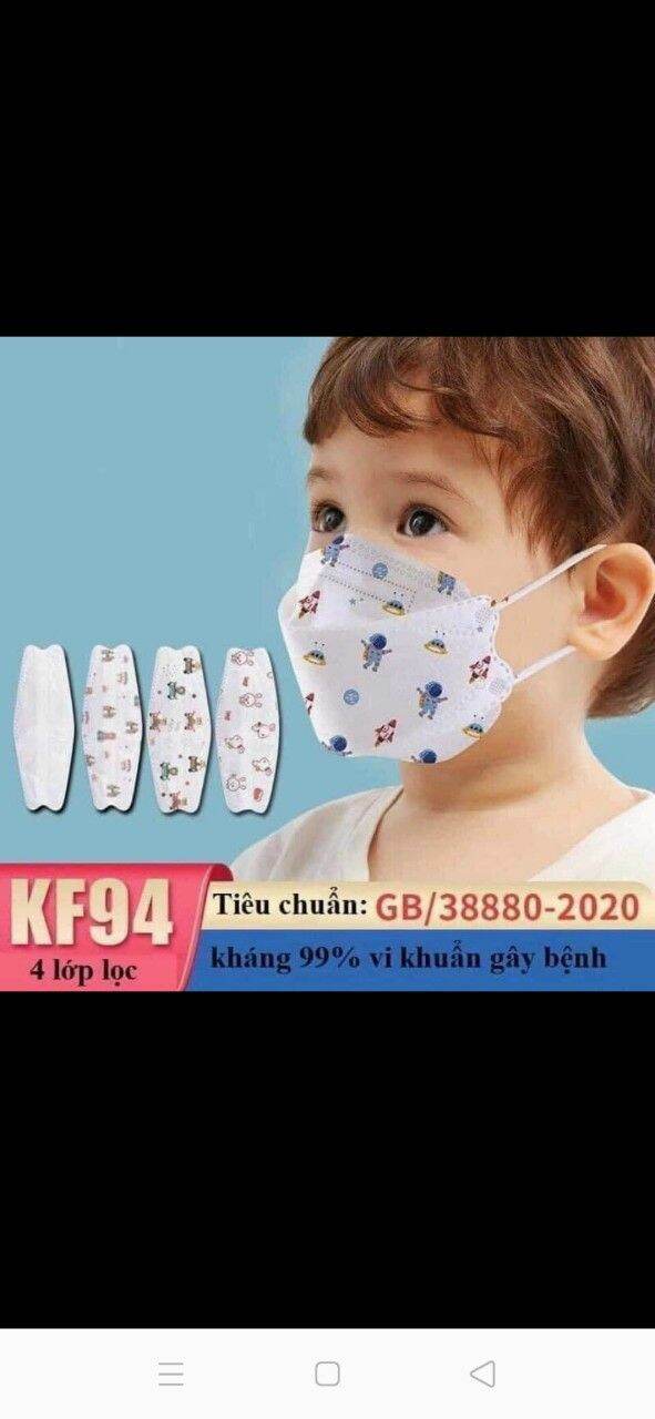 khẩu trang kháng khuẩn cao cấp trẻ em