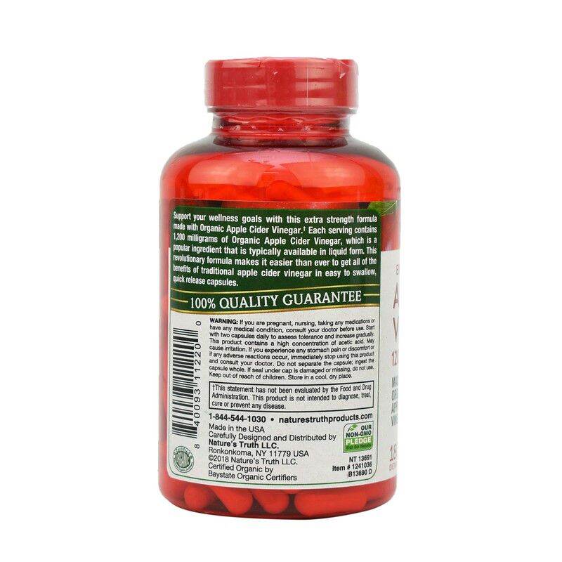 [HCM-US] Giấm Táo Hữu Cơ Apple Cider Vinegar 1200mg