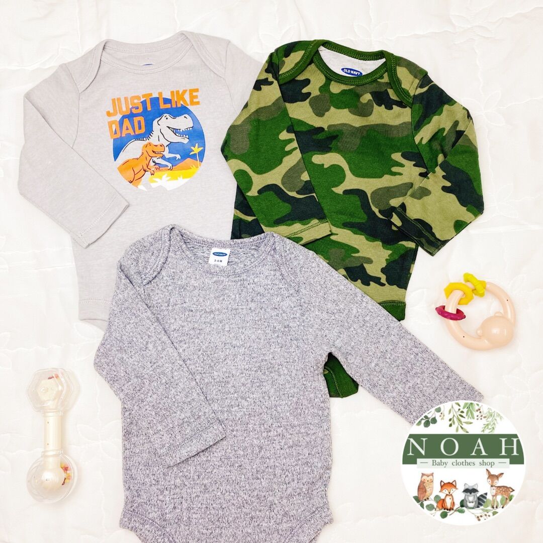 Bodysuit tay dài cho bé trai old navy 3-6 tháng 5-7kg