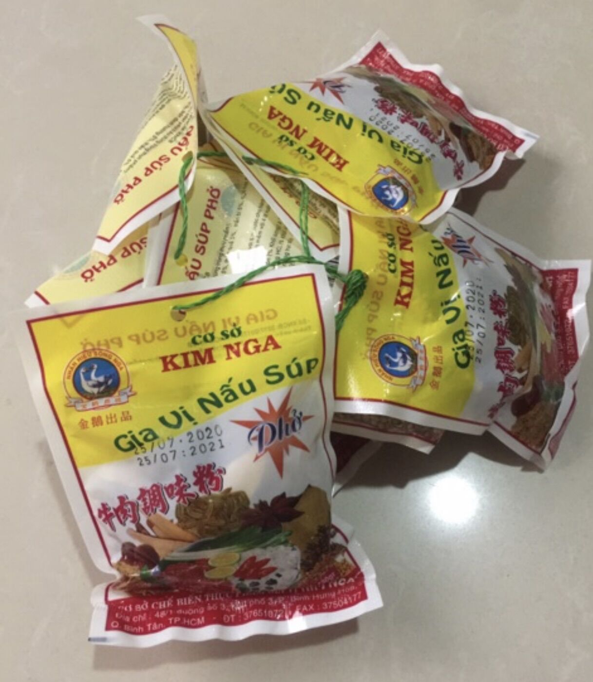 Gia vị nấu phở Kim Nga ( lốc 10 gói)