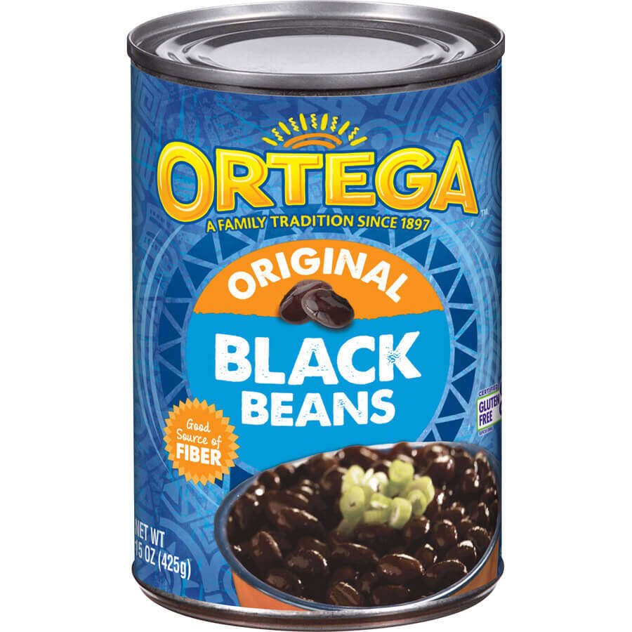 Đậu đen_ Black beans Ortega 425g/lon của Mỹ