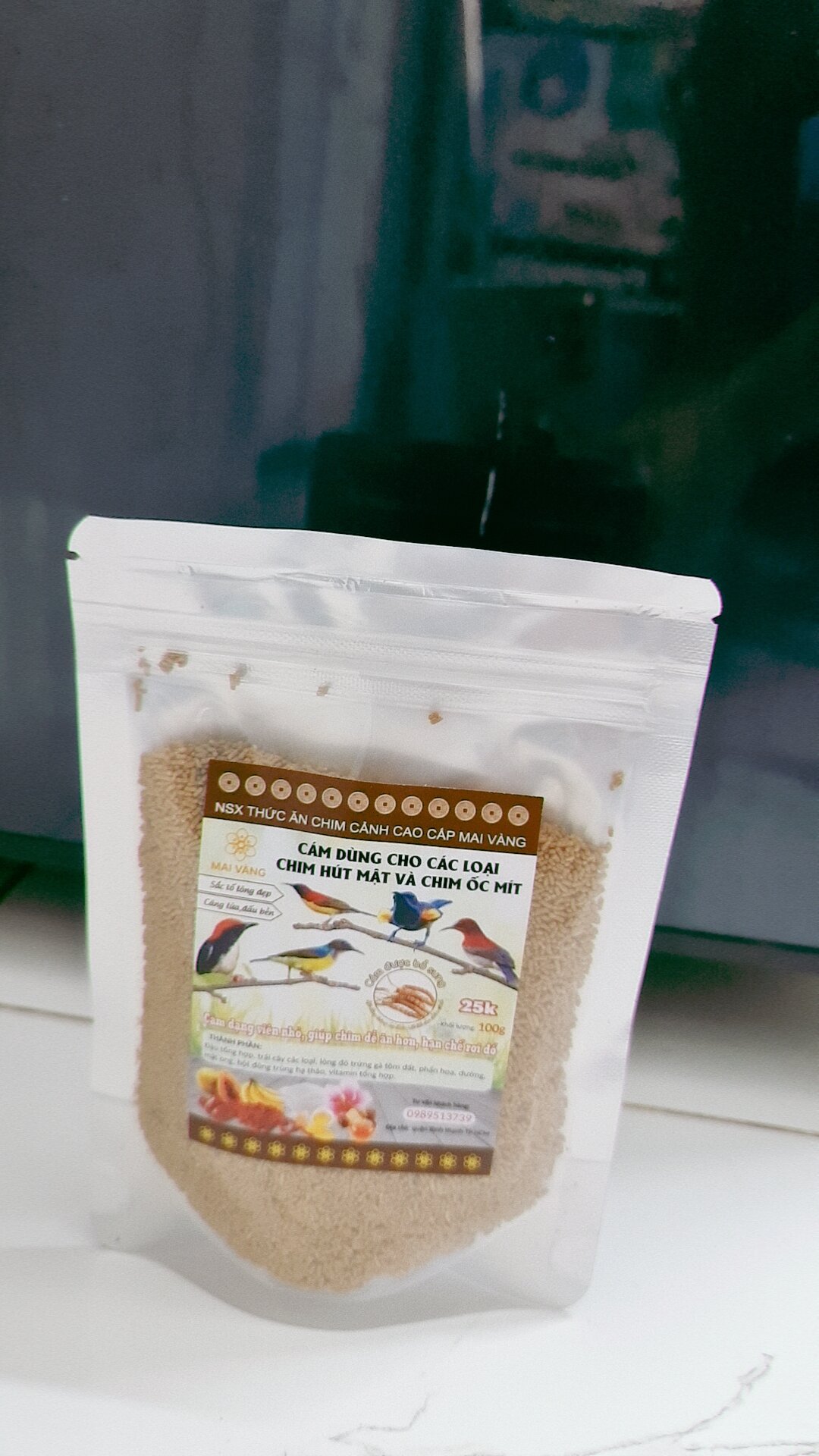 Combo 04 gói Cám chim hút mật và chim ốc mít 100g