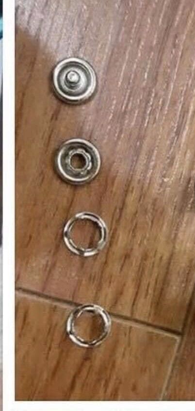 Bịch 100 cái nút bấm sắt vành cỡ 9,5mm