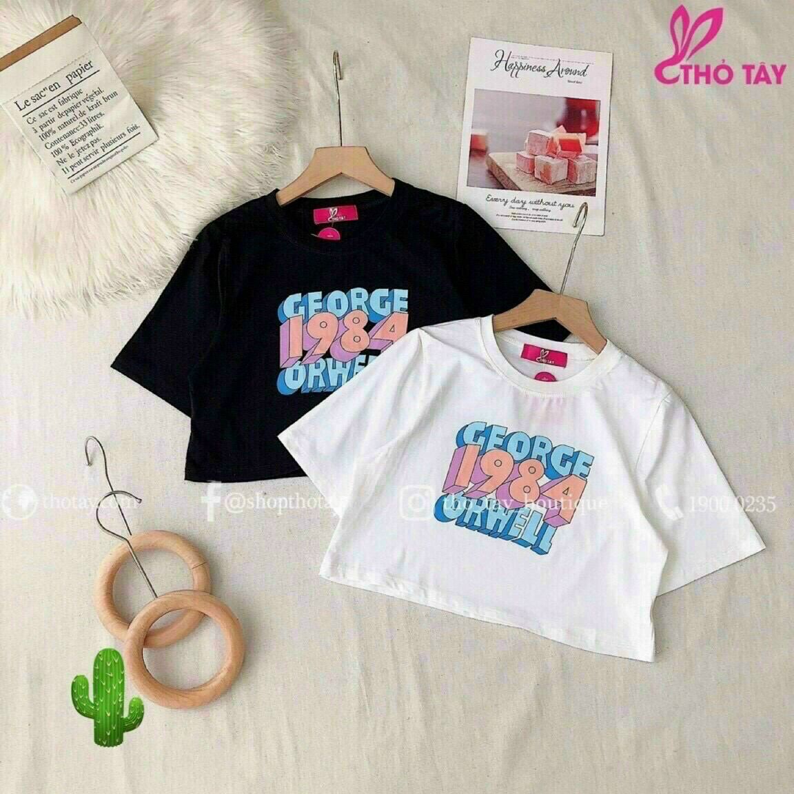 Áo croptop tay ngắn 1984 nhé