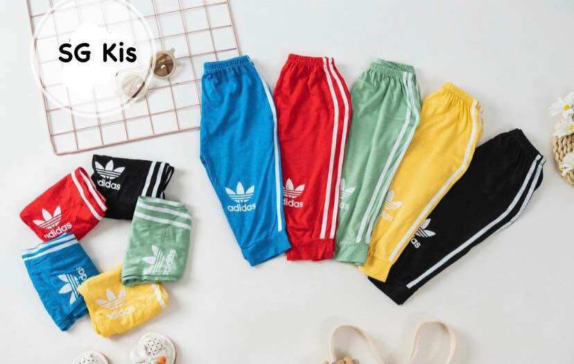Quần dài thun lạnh logo adidas cho bé