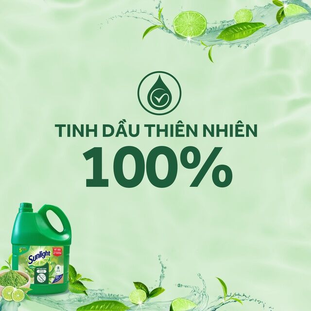 Nước rửa chén sunlight trà xanh 3.6kg