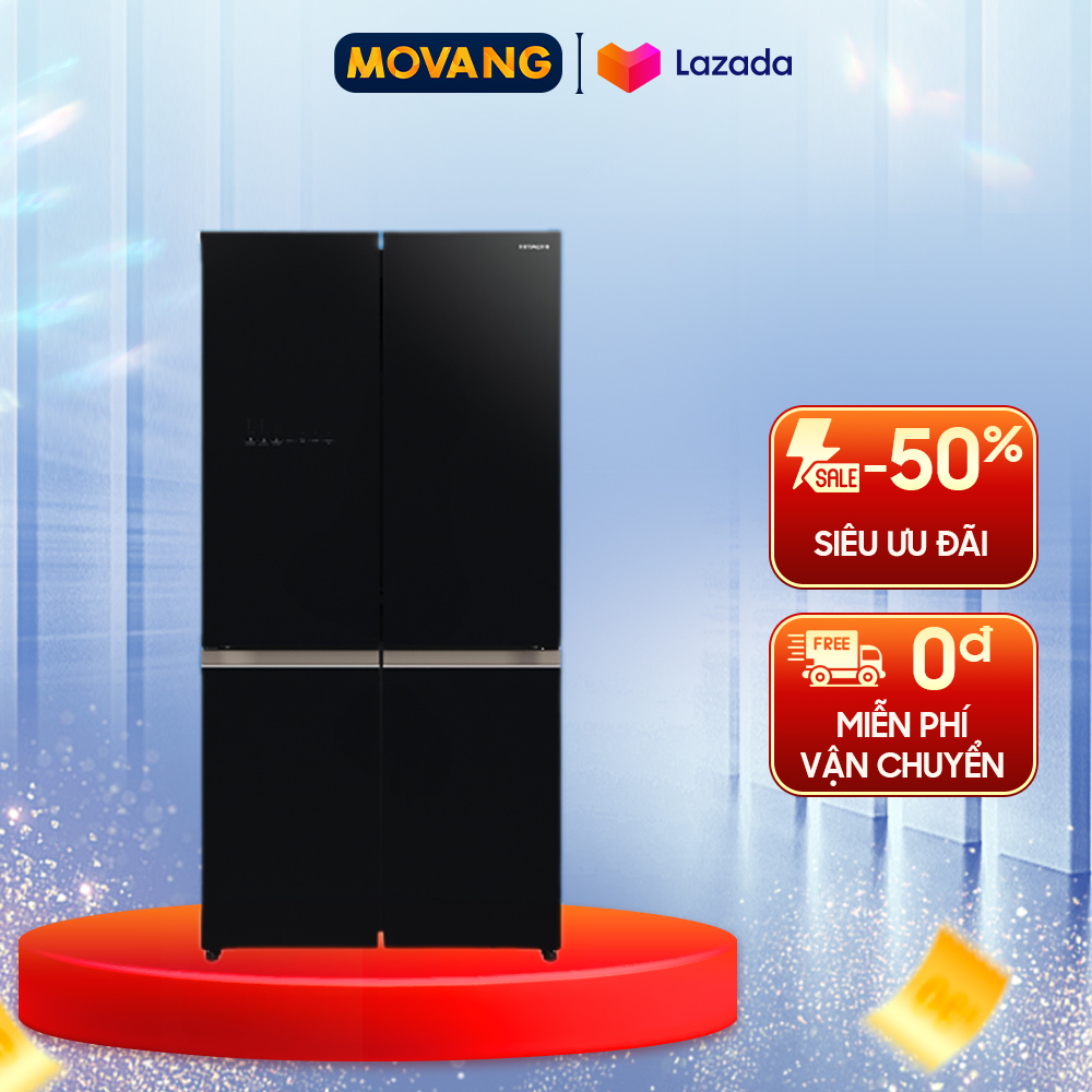 [GIAO TẠI HCM] -  Tủ lạnh Hitachi Inverter 569 lít R-WB640VGV0(GBK) - Công nghệ Inverter Khử mùi 03 lớp Triple Power Filter