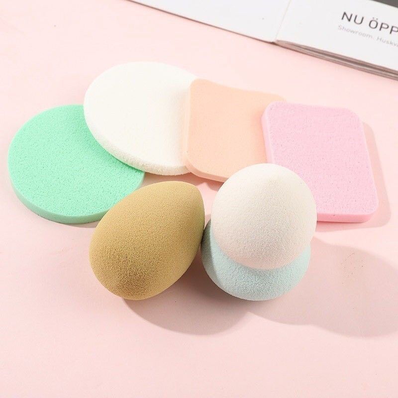 SET 6 MÚT ( BÔNG PHẤN )TRANG ĐIỂM - BÔNG MÚT HỒ LÔ