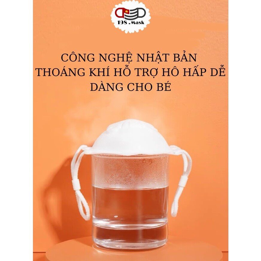 [0-3 Tuổi] Khẩu trang Uni Mask 3D hình gấu cho bé (Túi 3 chiếc)