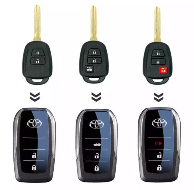  Vỏ chìa khoá TOYOTA 2  3 nút ĐỘ BẤM GẬP   đời 2015 trở lên   xe Innova Fortuner Vios Yaris Corolla Altis Camry... 
