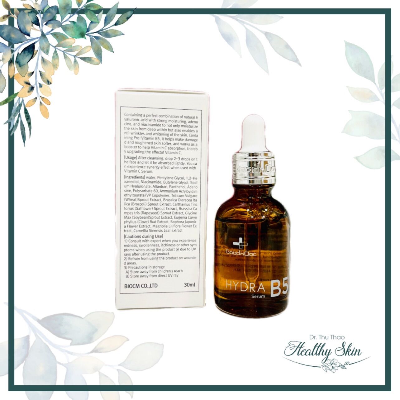 [HCM]SERUM DƯỠNG ẨM-SÁNG DA GOODnDOC HYDRA B5 30ml