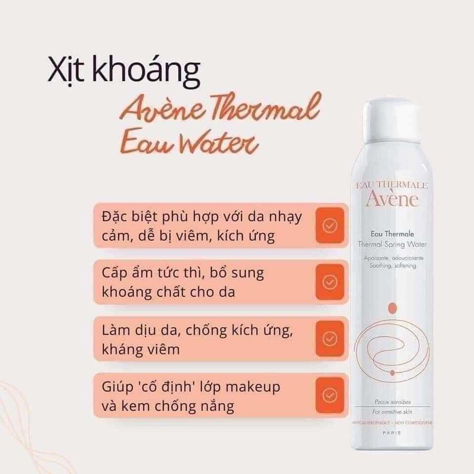 Xịt Khoáng Avene Giúp Cấp Ẩm,Làm Dịu Da