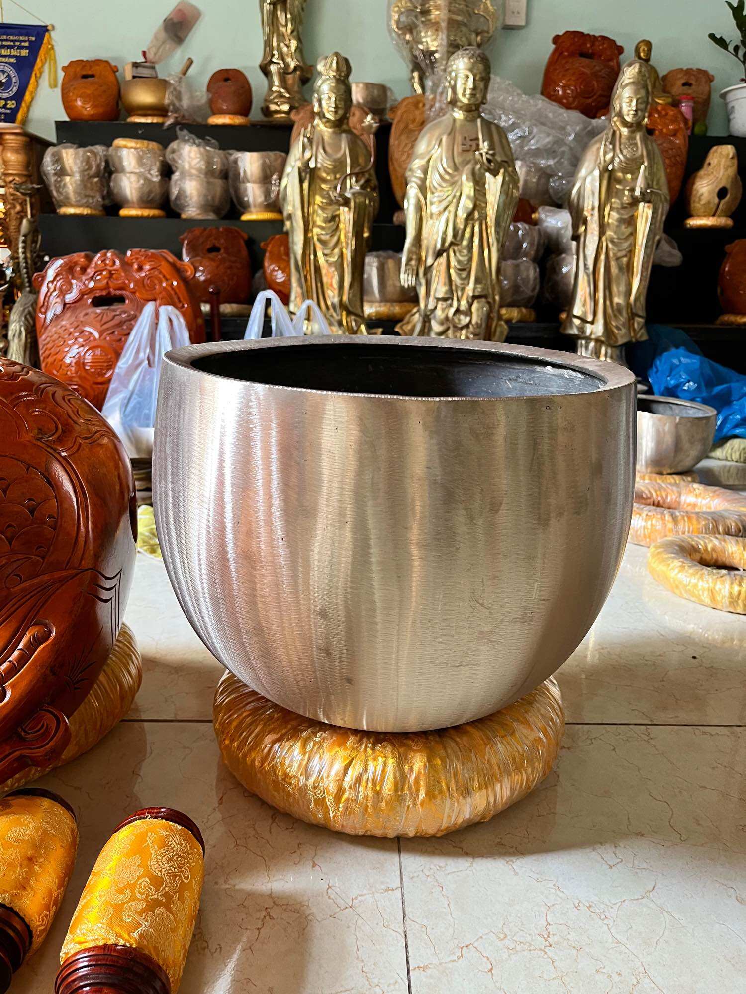 chuông đồng 5tay dk 35cm