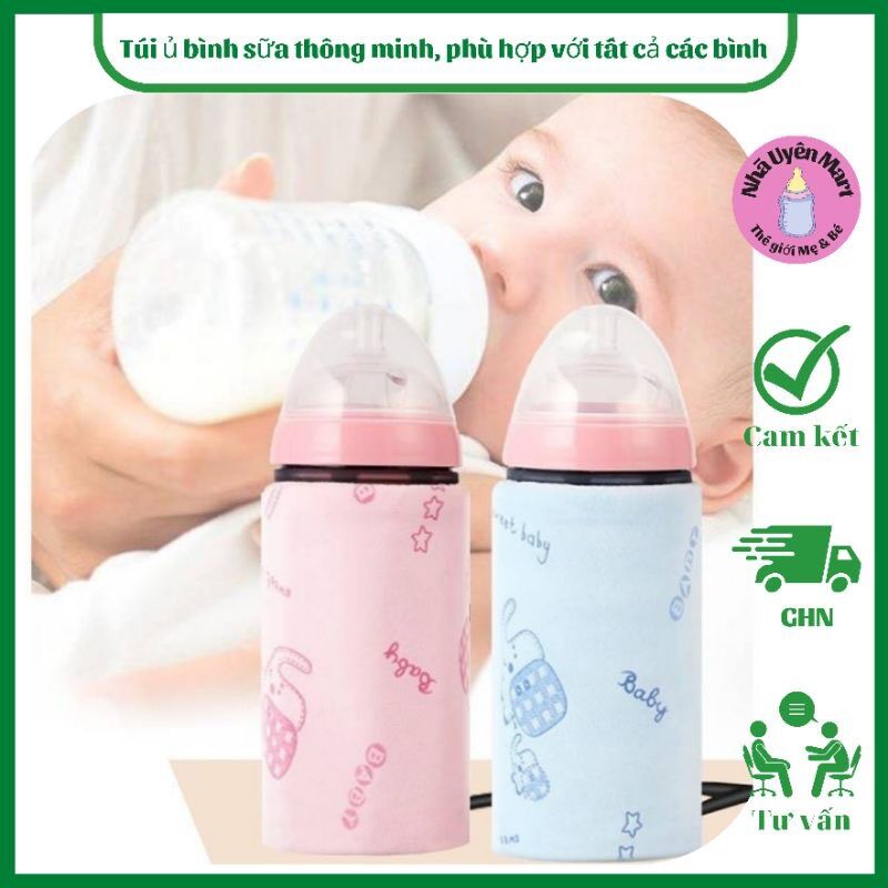 Túi ủ bình sữa thông minh cổng usb phù hợp với tất cả bình sữa