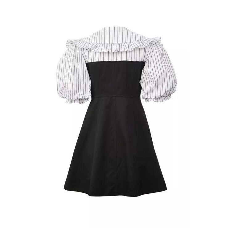 [Size S-M] Vero Moda Đầm denim phối tay phồng newtag