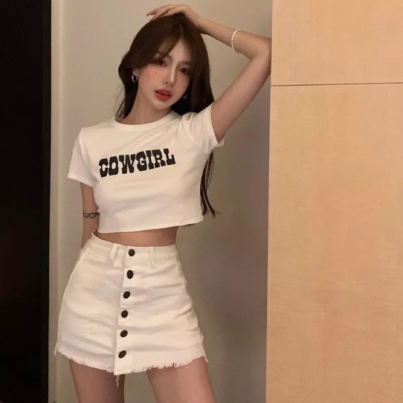 Áo croptop in chữ nhiều màu cực xịn cg32