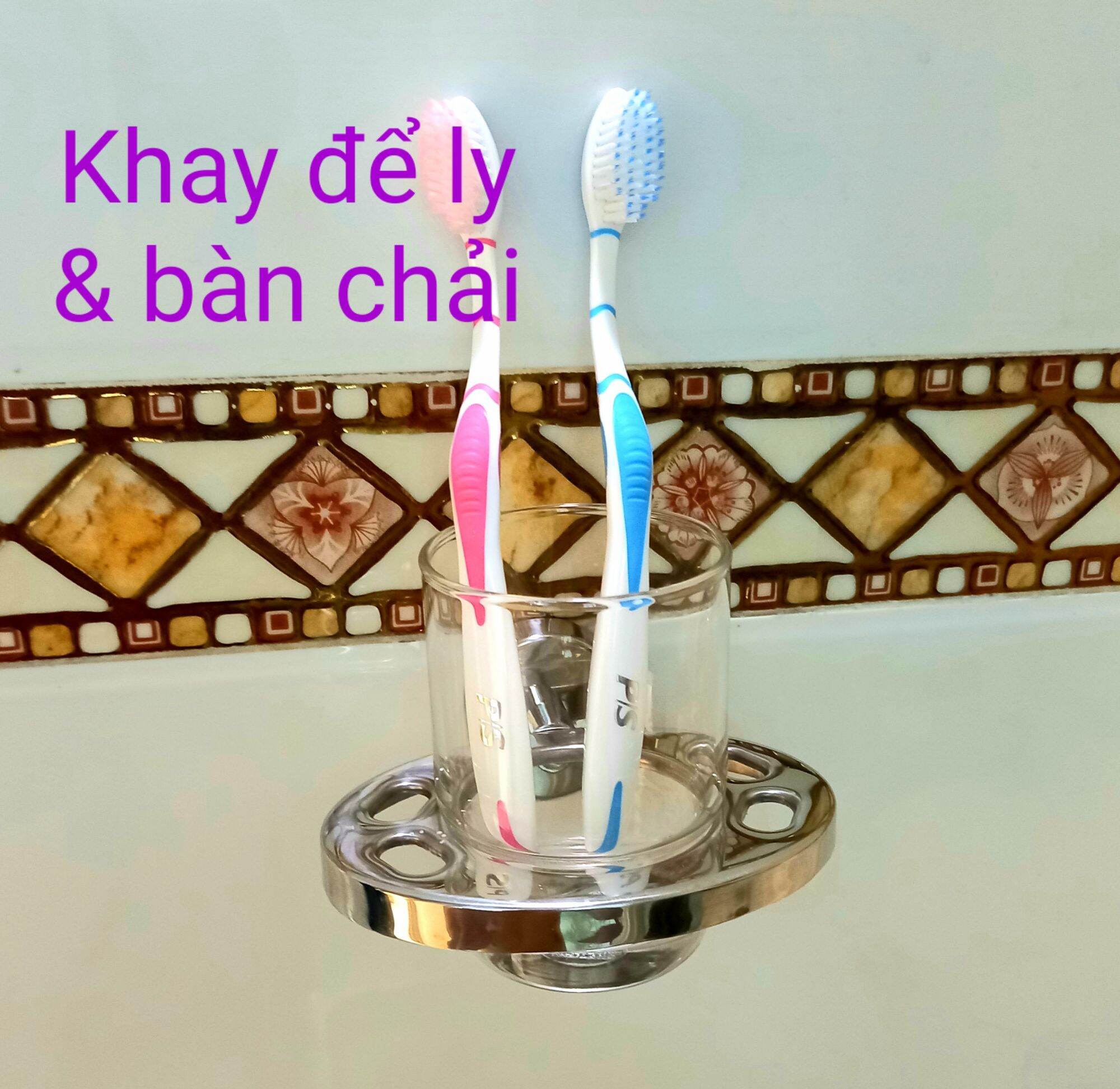 Khay Để Ly Và Bàn Chải Đánh Răng Inox 304