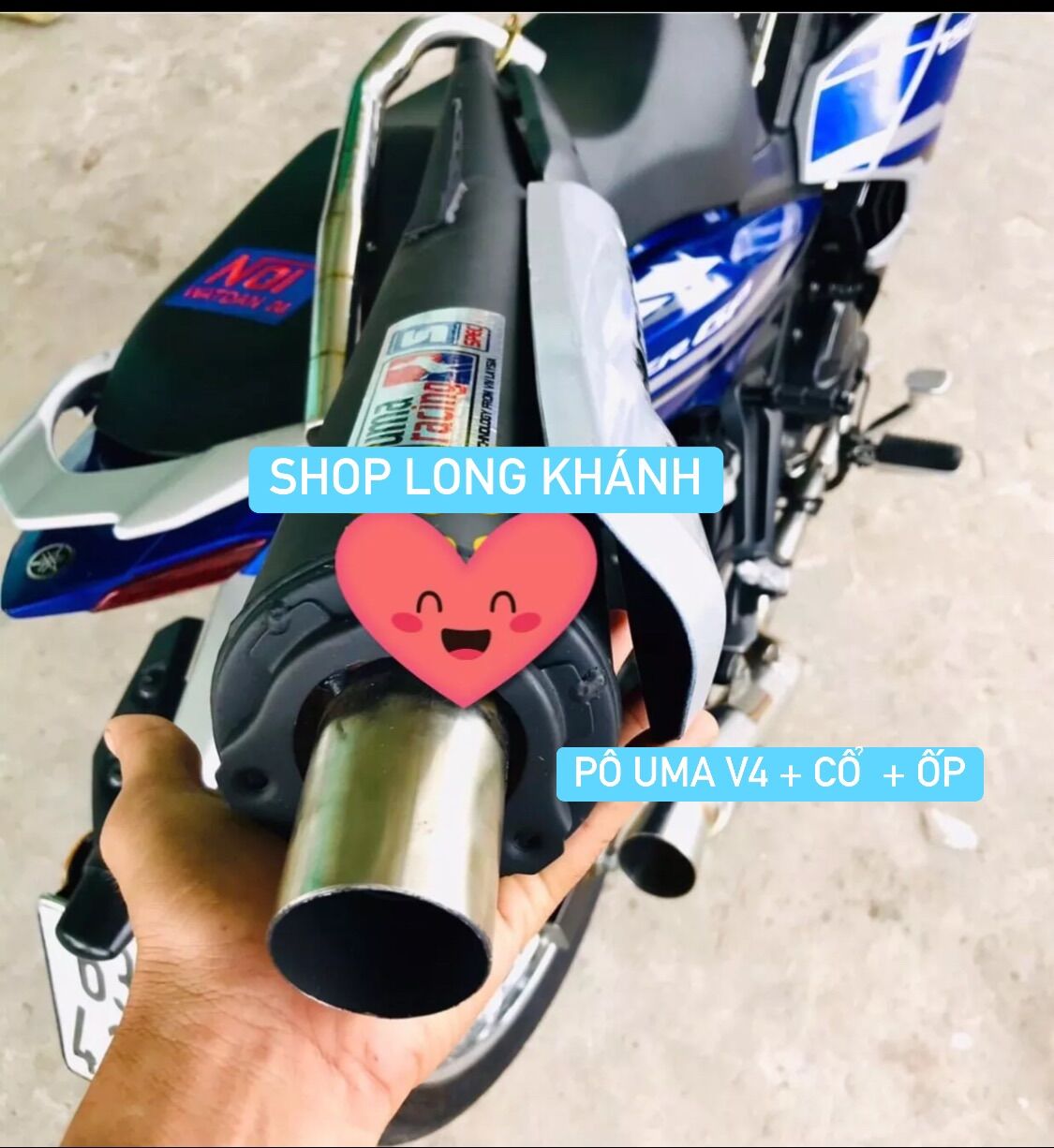 Pô uma mỏ .chu gắn xe wave đời mới 2017 đến 2022 cực đẹp móc sẵn