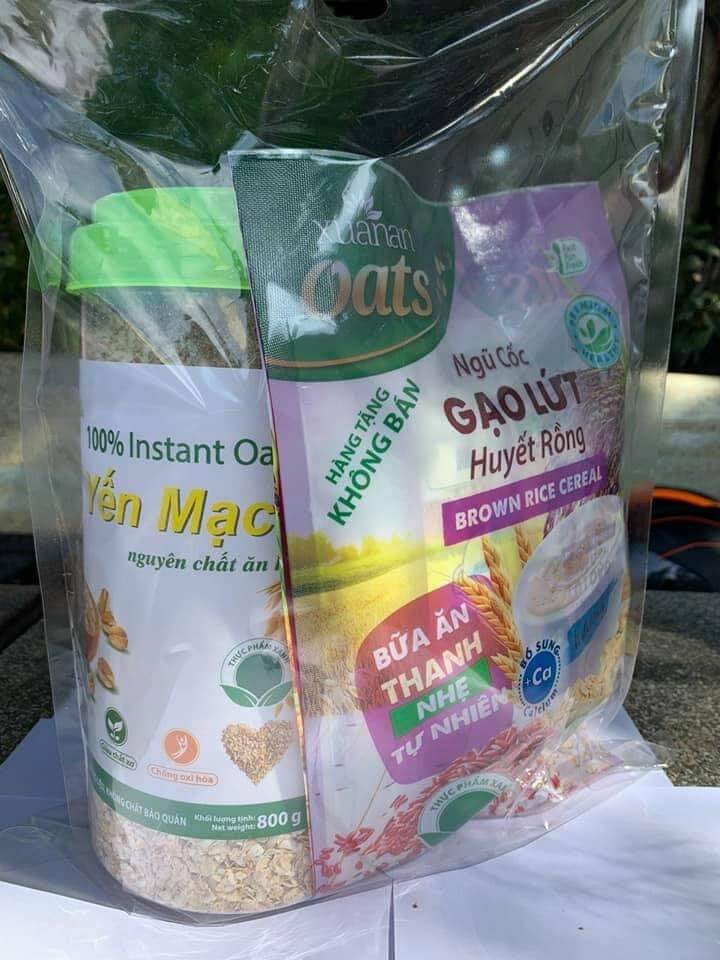 Combo Yến Mạch Nguyên chất Xuân An 800Gr