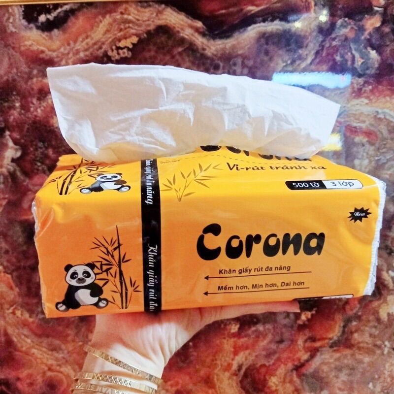 [MUA 4 TẶNG 1]KHĂN GIẤY LỤA RÚT GẤU TRÚC 500TỜ/3LỚP