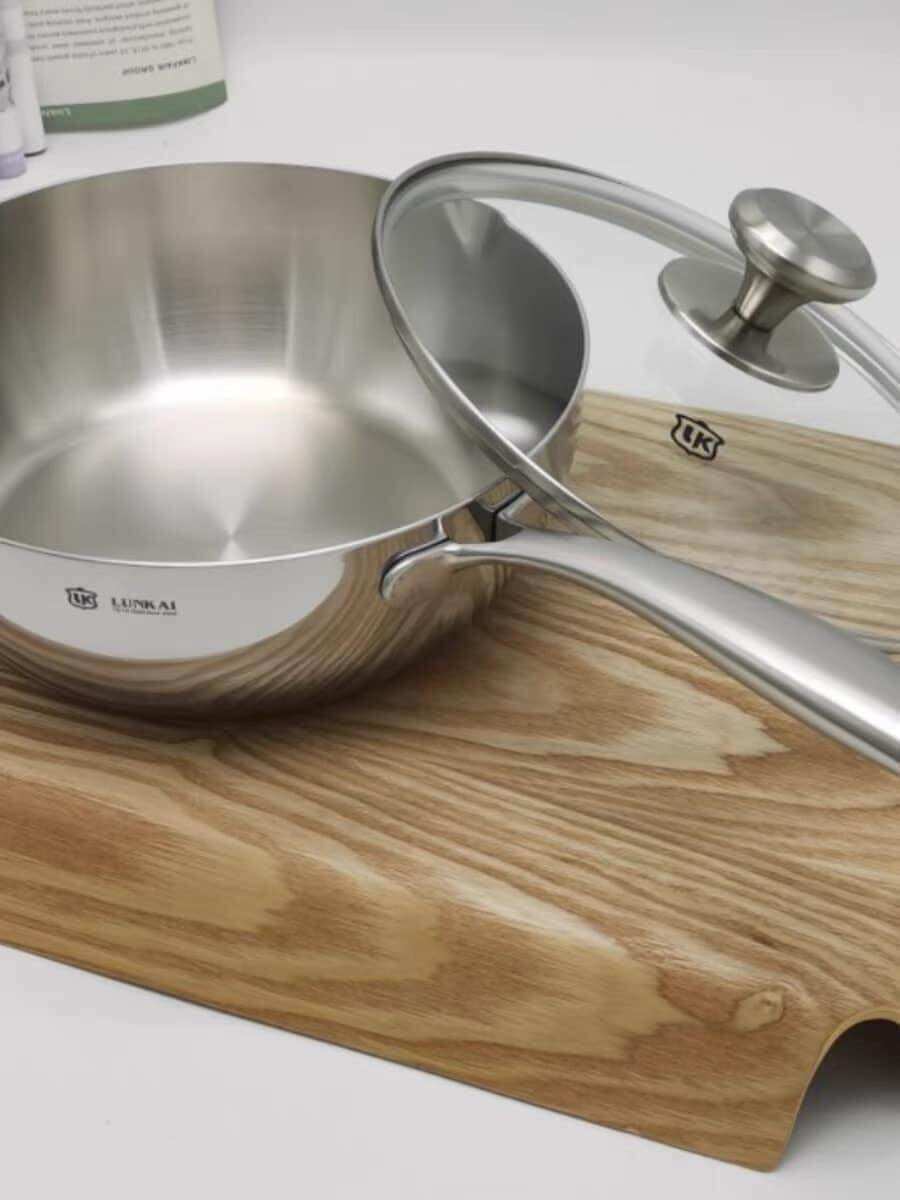 Chảo đúc liền khối inox 316 Lunkai