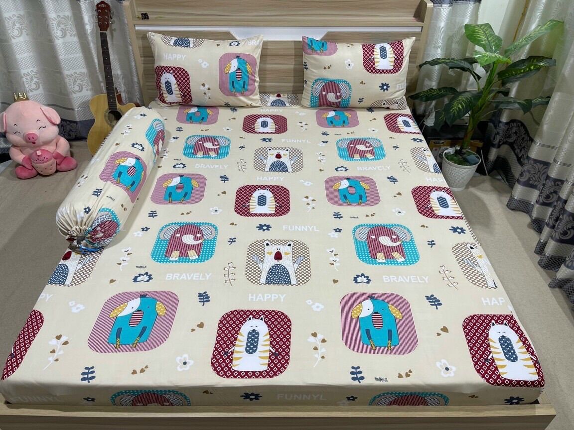 Set 4 drap áo gối THUN LẠNH HÀN QUỐC