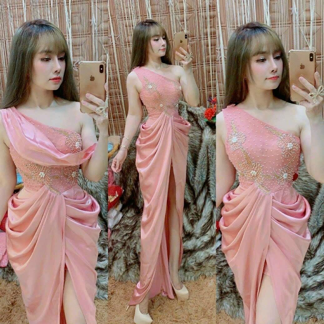 ĐẦM XẾP LY BẮT CHÉO KẾT PHA LÊ TINH SẢO ( hình thật)