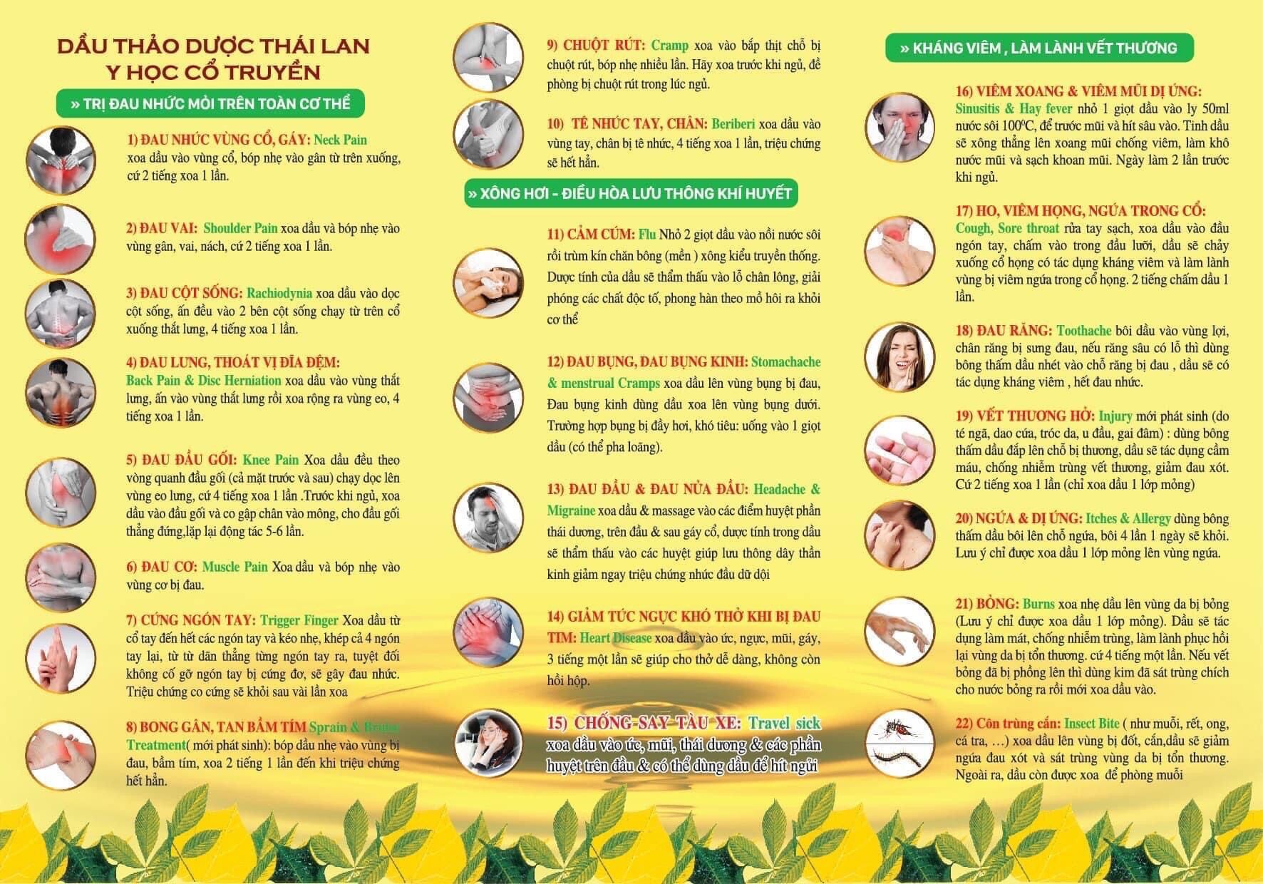 Dầu Thập Tự Vàng Thảo Dược đa năng Thái Lan