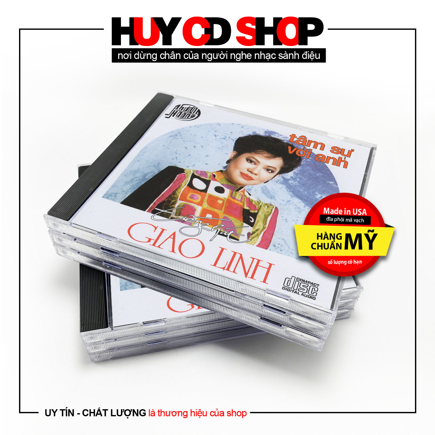 Đĩa CD GIAO LINH Tâm sự với anh Nhạc vàng trữ tình Bolero Đĩa MỸ Âm Thanh chuẩn HUY CD SHOP