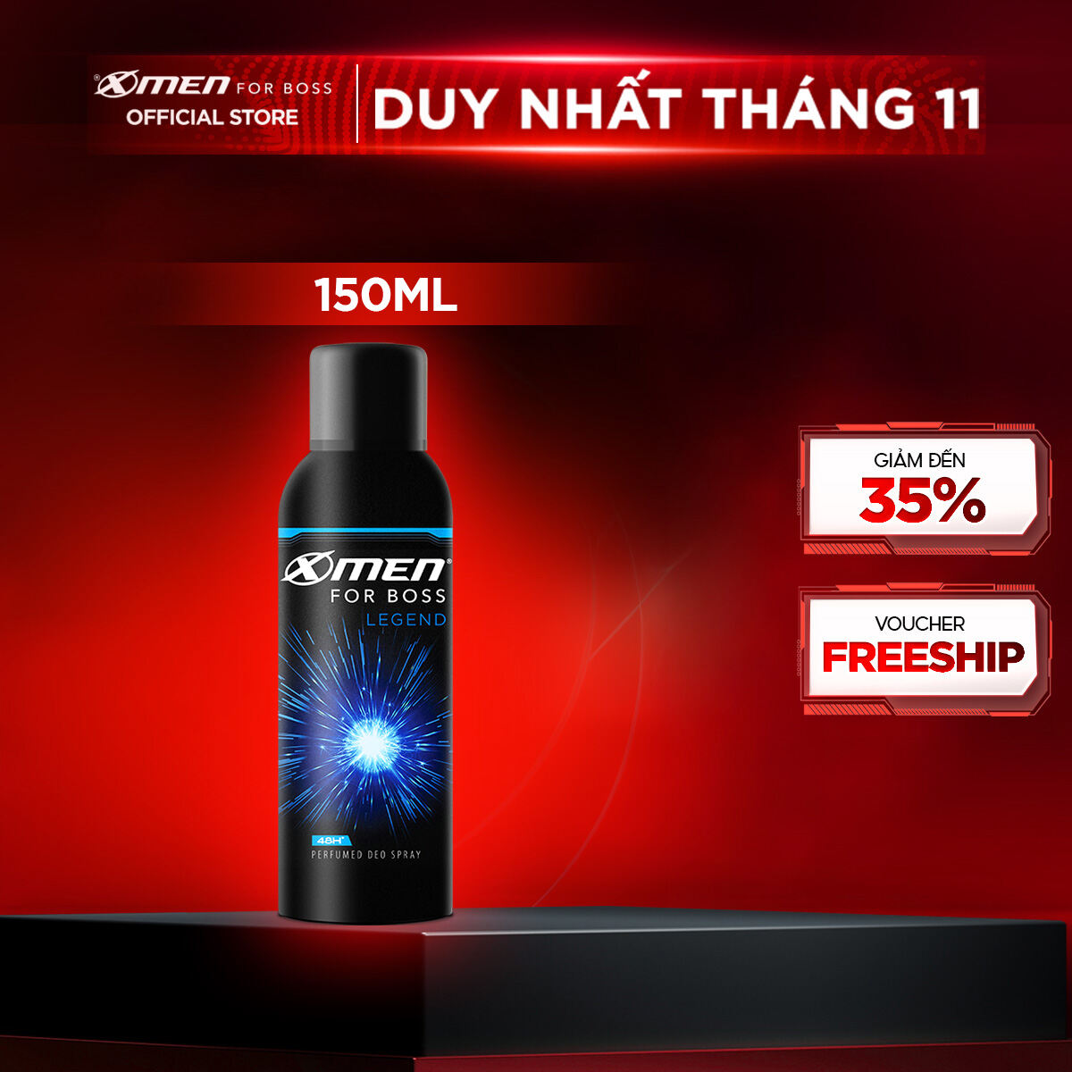 Xịt khử mùi Xmen For Boss Legend - 150ml